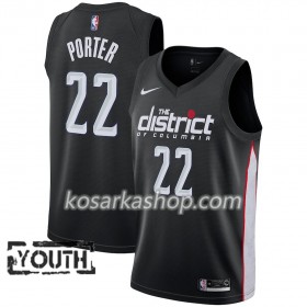 Dres Washington Wizards Otto Porter  22 Nike 2018-19 City Edition Crna Swingman - Dječji